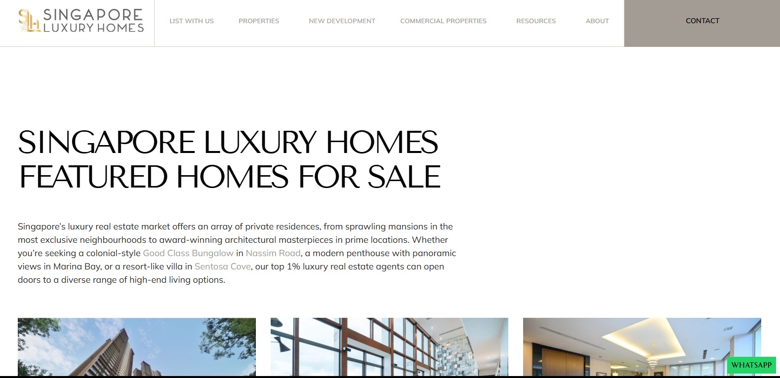 Singapore Luxury Homes
