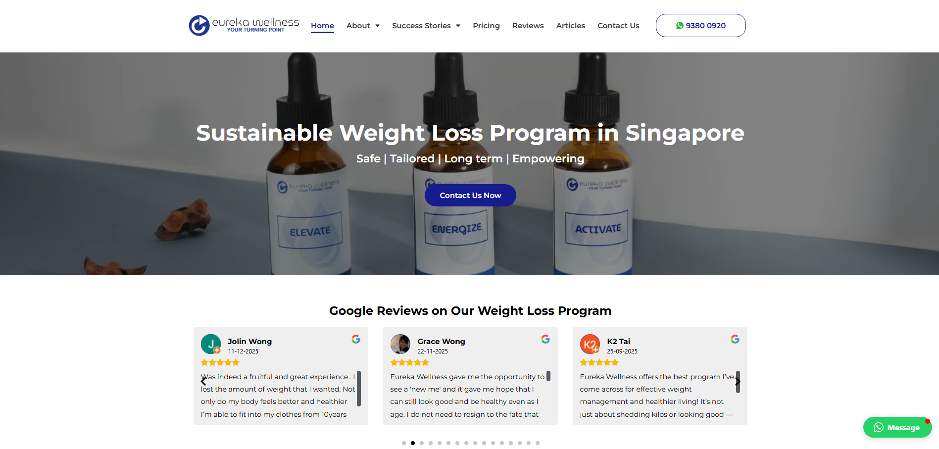 eurekawellness weblayout