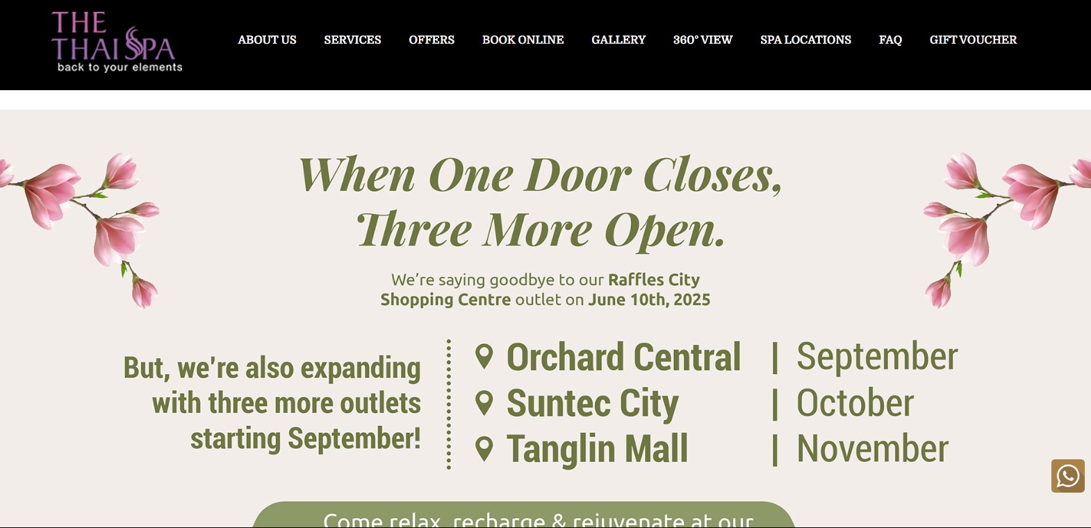 The Thai Spa – Suntec City